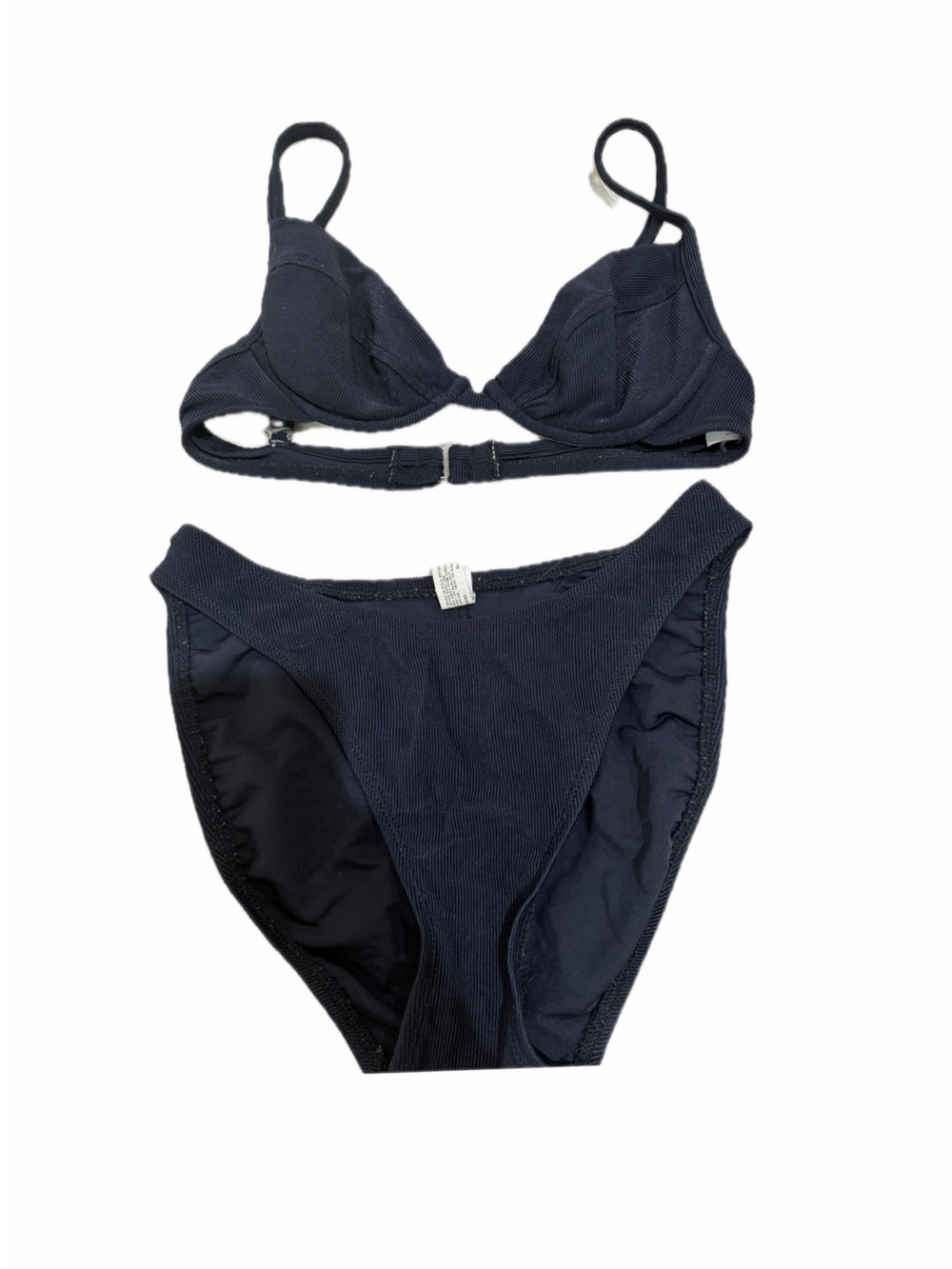 Victoria's Secret Black Ribbed Two-Piece Bikini